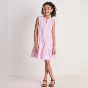Vineyard Vines Performance Girls' Tilly Harbor Dress Light pink/White Stripes